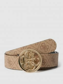 Guess Gürtel Mit Allover-Druck - Taupe