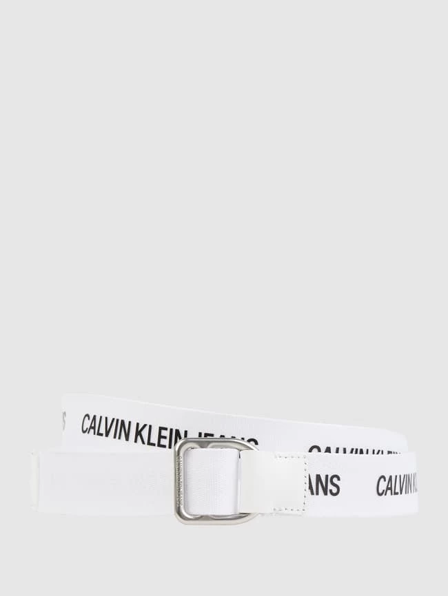 Calvin Klein Jeans Gürtel Mit Lederbesatz - Weiß