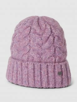 Esprit Beanie Mit Zopfmuster - Flieder