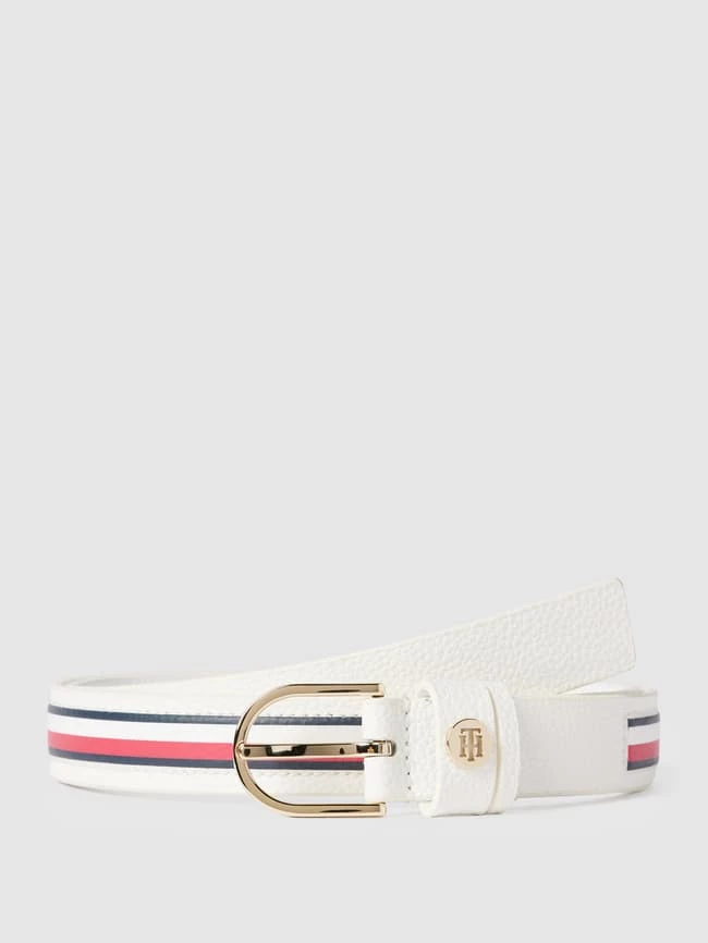 Tommy Hilfiger Ledergürtel Mit Label-Details - Ecru 1 Tommy Hilfiger Ledergürtel Mit Label-Details - Ecru