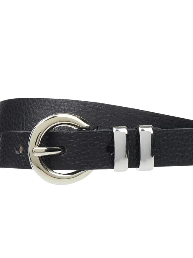 Admü Belts Ledergürtel Mit Dornschließe - Schwarz 2 Admü Belts Ledergürtel Mit Dornschließe - Schwarz – Bild 2