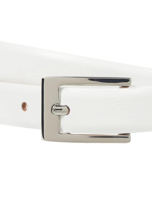 Weinmann Gürtel Aus Leder - Weiß – Bild 2