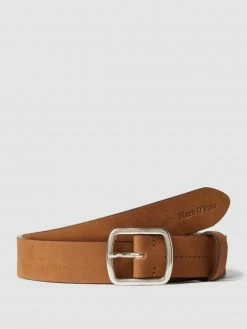 Marc O'Polo Ledergürtel Mit Label-Prägung Modell 'FANNY' - Dunkelbraun
