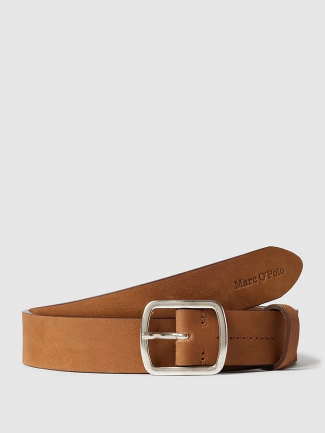 Marc O'Polo Ledergürtel Mit Label-Prägung Modell 'FANNY' - Dunkelbraun