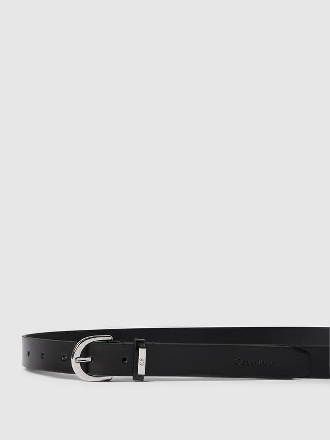 CK Calvin Klein Ledergürtel Mit Label-Detail - Schwarz 2 CK Calvin Klein Ledergürtel Mit Label-Detail - Schwarz – Bild 2