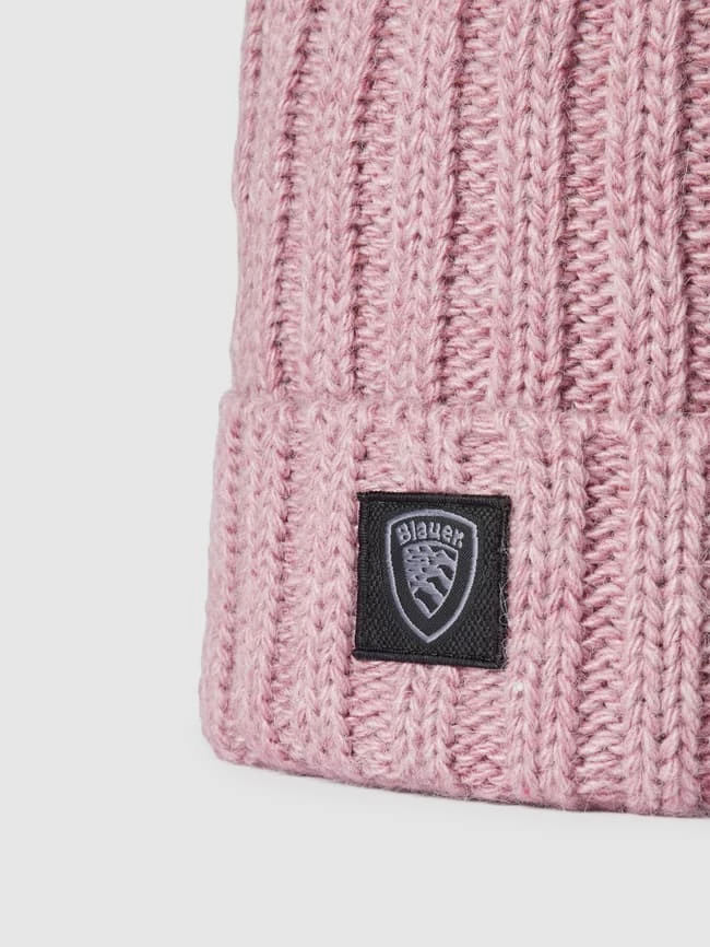 Blauer Usa Beanie In Strick-Optik - Altrosa – Bild 2