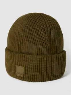 Marc O'Polo Denim Beanie Mit Label-Detail - Khaki