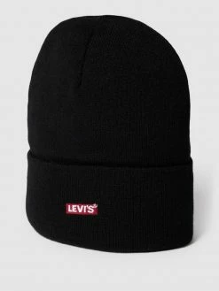 Levi's® Beanie Mit Label-Stitching Modell 'BABY TAB LOGO' - Schwarz