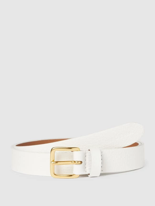 Marc O'Polo Ledergürtel Mit Dornschließe Modell 'FALLNE' - Weiß