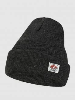 Chillouts Beanie Mit Logo-Aufnäher Modell 'Mitch' - Dunkelgrau