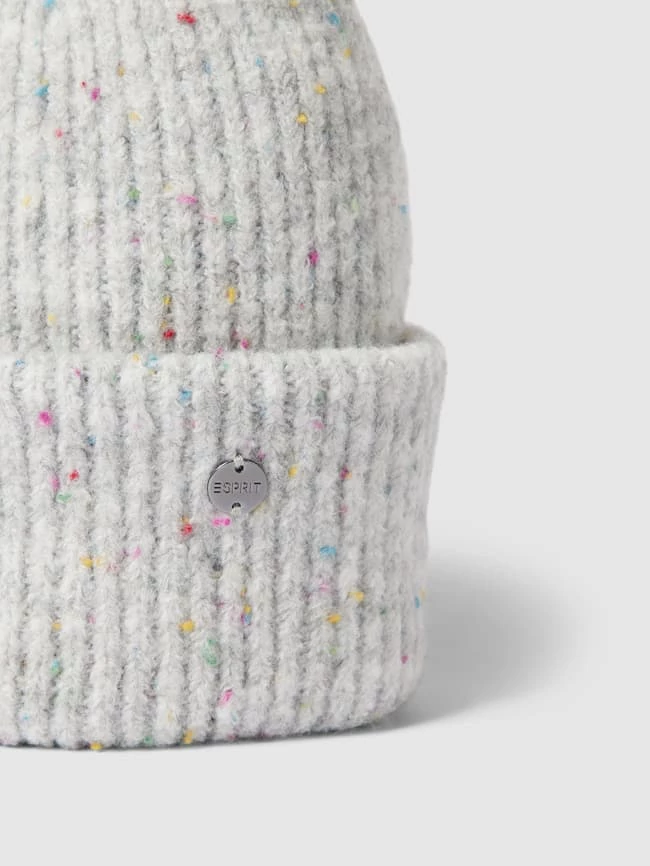 Esprit Beanie Mit Label-Detail Modell 'K_Nep' - Hellgrau – Bild 2