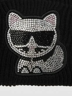 Alternative view of Karl Lagerfeld Mütze Mit Kaschmir-Anteil - Schwarz