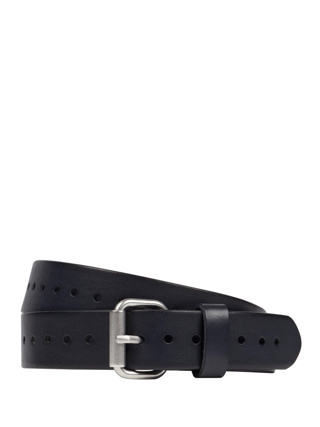 Marc O'Polo Gürtel Mit Label-Detail Modell 'Eika' - Dunkelblau