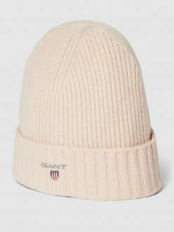 Gant Beanie Mit Label-Stitching Modell 'LINED' - Offwhite