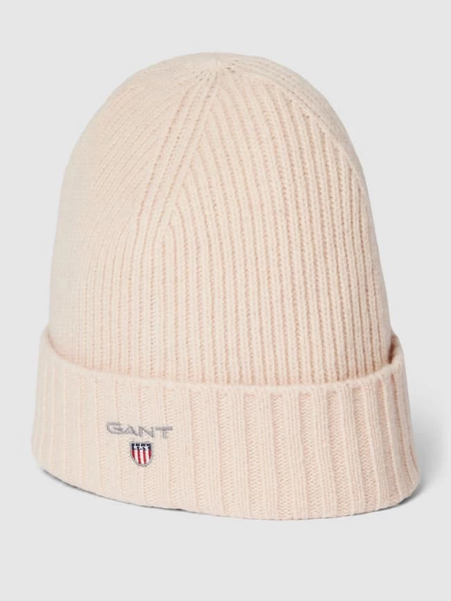 Gant Beanie Mit Label-Stitching Modell 'LINED' - Offwhite