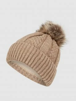 Kurt Beines Pudelmütze Mit Fleecefutter - Taupe