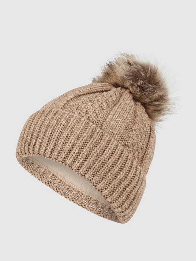 Kurt Beines Pudelmütze Mit Fleecefutter - Taupe