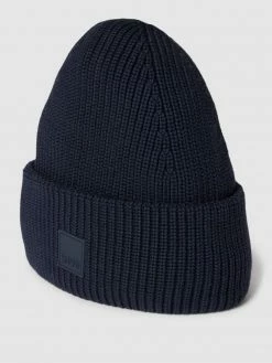Marc O'Polo Denim Beanie Mit Label-Detail - Marineblau